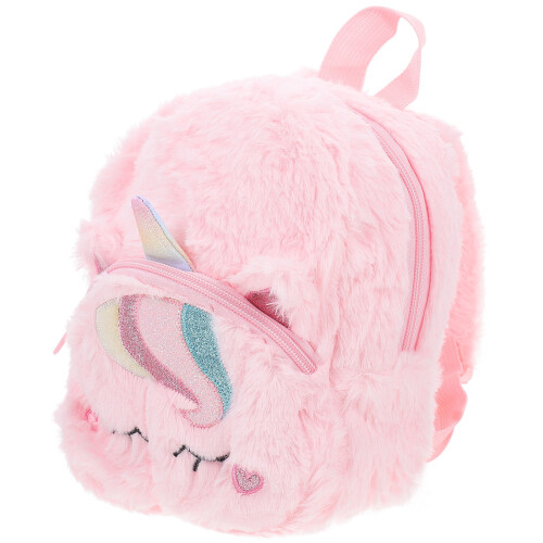 3Stk Rosa Mini Plüsch Rucksack Kinder Schultasche