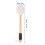4Ud Masaje Largo Mango Madera Y Esponja Multicolor 11