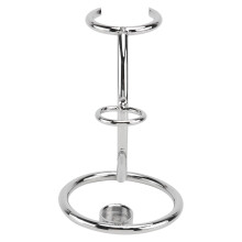 3Stk Rasierpinselständer Silber Metall Langlebig Mit Rasiererhalter