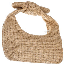 4Stk Große Polyester Strandtaschen Beige Mit Schleife