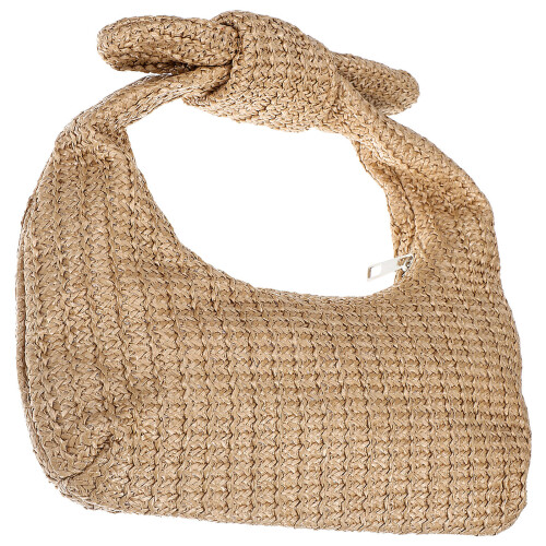 4Stk Große Polyester Strandtaschen Beige Mit Schleife
