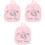3Stk Rosa Mini Plüsch Rucksack Kinder Schultasche 3