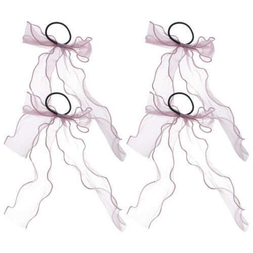 12Stk Haargummis Mit Schleife Elastische Haarschmuck 1