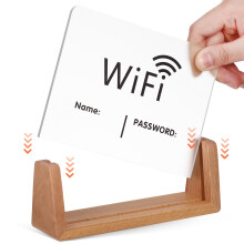4Ud Señal WiFi Acrílica Para Escritorio Con Base De Madera Multicolor