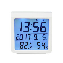 2Stk Weißes Backlight Hygrometer Mit Und Kalender Für Home