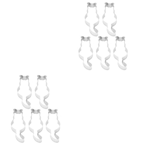 10Stk Backausstecher Keksform Backwerkzeug Silber 2