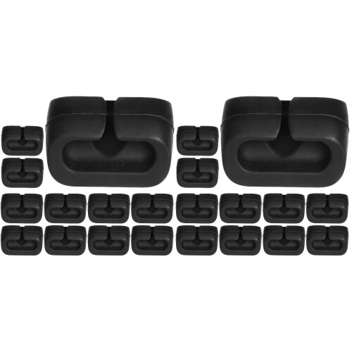 24Stk Kabelclips Schwarz Silikon Klebepad Kabelorganizer Für Kabel 1