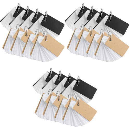 24Stk Blanko Flashcards Lernkarten Mit Ring Für 2