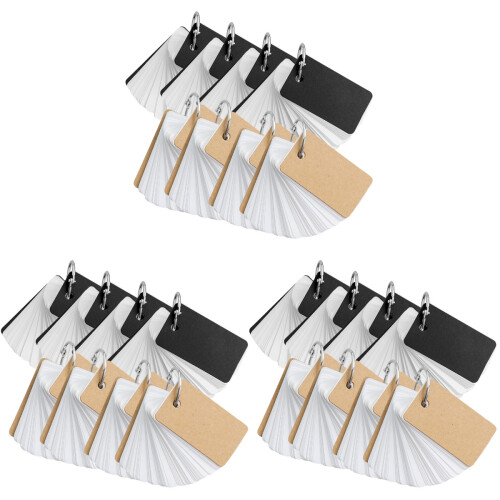 24Stk Blanko Flashcards Lernkarten Mit Ring Für 1