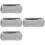4Stk Multifunktionale Serviertabletts Glänzend Robust Silber 10