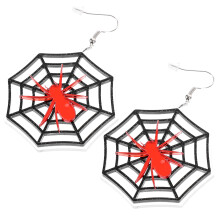 4Paare Halloween Dangle Ohrringe Spinnen Damen Mehrfarbig
