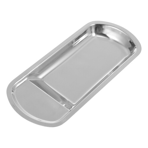 4Stk Multifunktionale Serviertabletts Glänzend Robust Silber 2