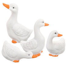 20Stk Kleine Weiße Resin Figuren Tierdeko Mini Statuen Für