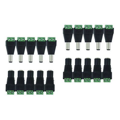 10Ud Conector Jack 12V Dc Multi Para Cámaras Cctv Y Luces LED 2