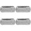 4Stk Multifunktionale Serviertabletts Glänzend Robust Silber 8