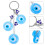 Langlebiger Evil Eye Bag Keychain Kunststoff Metall 6