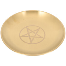 5Stk Goldene Metallplatte Pentagramm Kerzenhalter Altar Aufbewahrung
