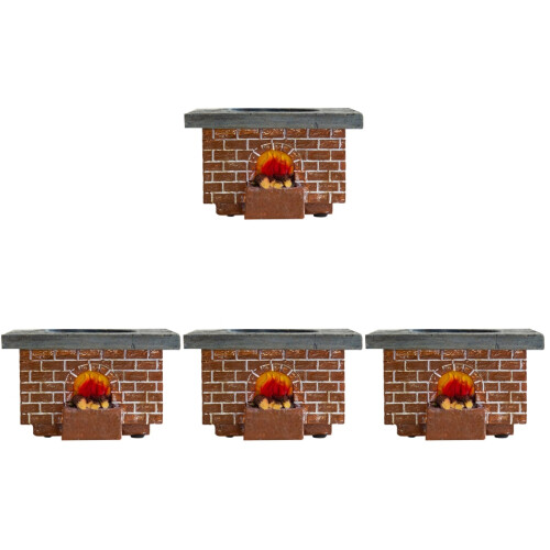 4Stk Retro Harz, Herzförmiger Desktop Pflanzer, Rot 1