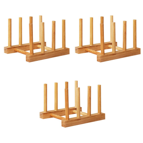 3Ud Estante Multiusos De Bambú Khaki Para Y Almacenar 2