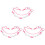 3Ud Decorativa Acrílico Rosa Para Estilo Punk Doble 9
