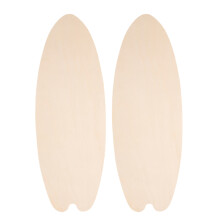 10Stk Surfboard Wandplakette Aus Holz, Beige, Für Innenraum