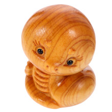 4Stk Karierte Holzschlangen Mini Figur Für Garten Und