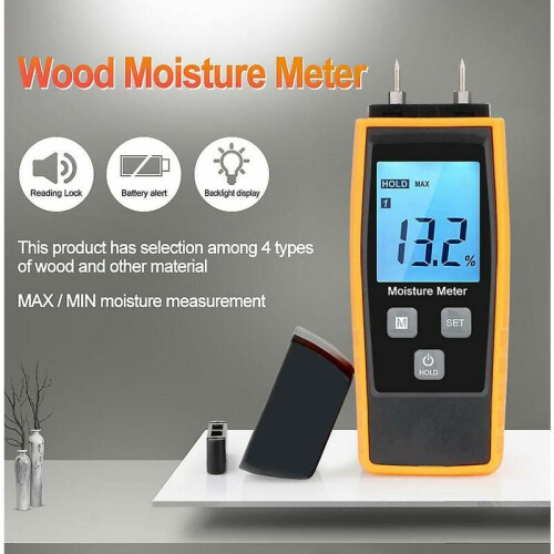 Leakage Meter for Wide Application for Materials, Pin-Type Water Leak Detector with Automatic Temperature Compensation 1