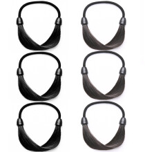 24Stk Schwarze Haaraccessoires Aus Lederimitat, Für Damen Und