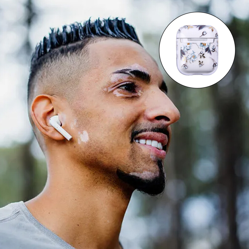 Unique Appearance Design Airpod Case, Compatible With Airpods Case Clear Cover Plated Glitter Flower, Women Girl Shockproof Protective Skin With 9169997132147