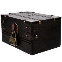 3Stk Graue Holz Vintage Schmuckbox Schmuckschatulle Aufbewahrung