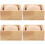 4Stk - Schmuckkasten Massivem Holz Mit Samtfutter 6