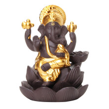 2Stk Keramik Elefant Räucherhalter Gold Rückfluss Für Meditation Yoga
