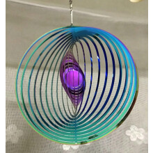 Kinetische Skulptur aus Edelstahl-Windspiel, Spiegelbeschichtung verstärkt die Sonnenlichtreflexionen, für Garten, Terrasse, Balkon,