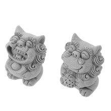 3Paare Dekorative Kleine Löwenfiguren Aus Stabilem Kunststoff