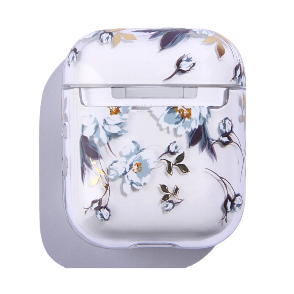 Safe Environmentally Friendly Material Airpod Case, Floral Design With Keychain Compatible With Airpods Case Clear Cover, Women Girl Cute Protective 9340959478842