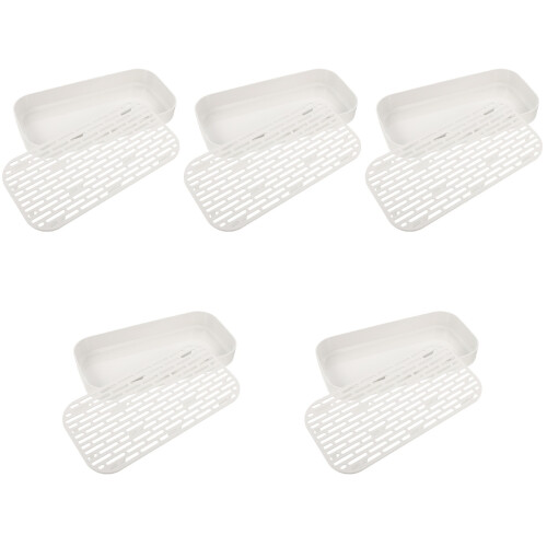 5Ud Doble Capa Blanca Para Platos Y Utensilios 2