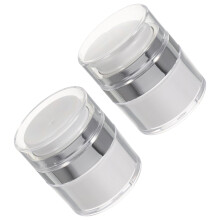10Stk Kompakte Acryl Pump Cremedose Weiß Für Reisen Hautpflege