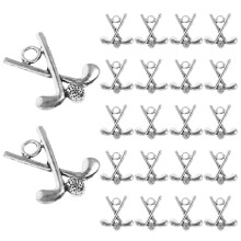 100Stk Sportliche Golf Anhänger Metall Silber Langlebig Für DIY