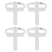 12Stk Metall Serviettenhalter Kreuzform Silber Für Tischdeko