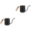 2Ud Tetera Acero Inoxidable Mango Madera Negro Para Café Y Té 5