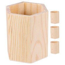 12Stk Natürlicher Holz Stiftehalter Selbstgestalten Khaki Farbe