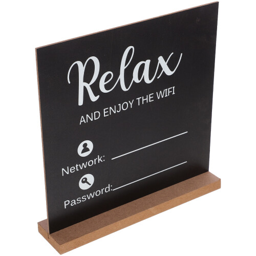4Ud Recordatorio WiFi De Madera Plateada Para Espacios Hogar