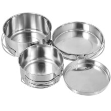 16Ud Cocina Camping Portátil Acero Inoxidable Multifucción