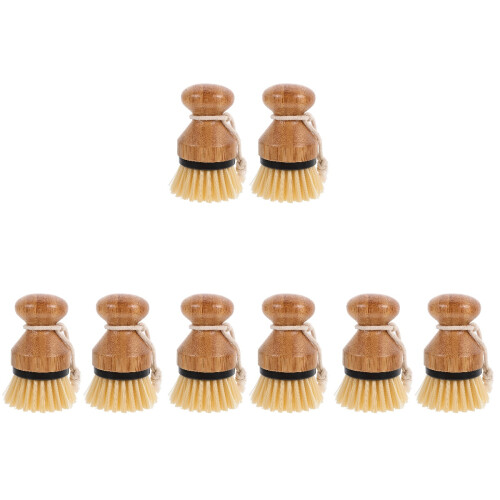 8Ud Cepillo De Manos Para Cocina Multiuso Mango Bambú Para 2