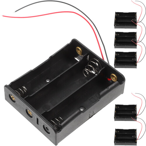 18Ud Caja De Baterías 3 X Aa 3.7V Negro Con Cable Y Conector