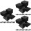 36Ud Tapas Plásticas Para Y Postes De Valla Negro Liso 7