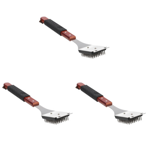 3Ud Cepillos Antideslizantes Para Con Mango De Madera 1