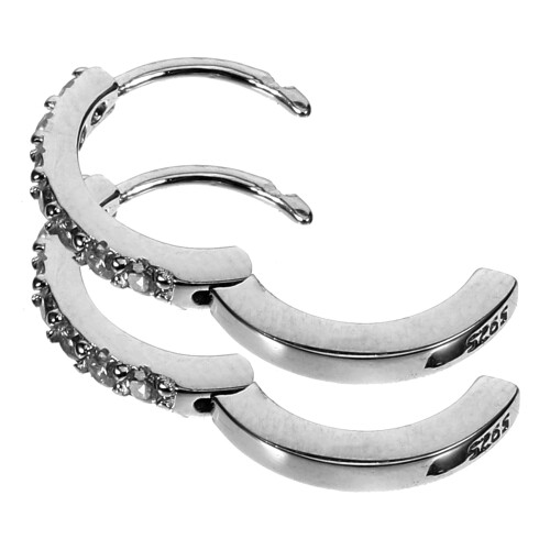 3Paare Hoops Ohrringe Damen Silbermodisch Für 1