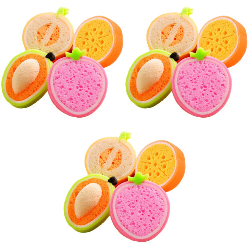 12Ud Esponjas Infantiles Material Seguro Multicolor 2