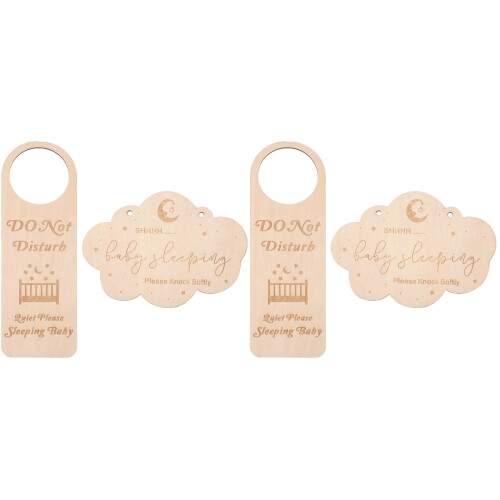 4Ud Carteles Baby Sleeping De Madera Khaki Para 1